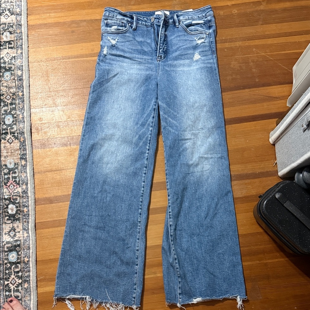 Risen Women's Blue Distressed Jeans